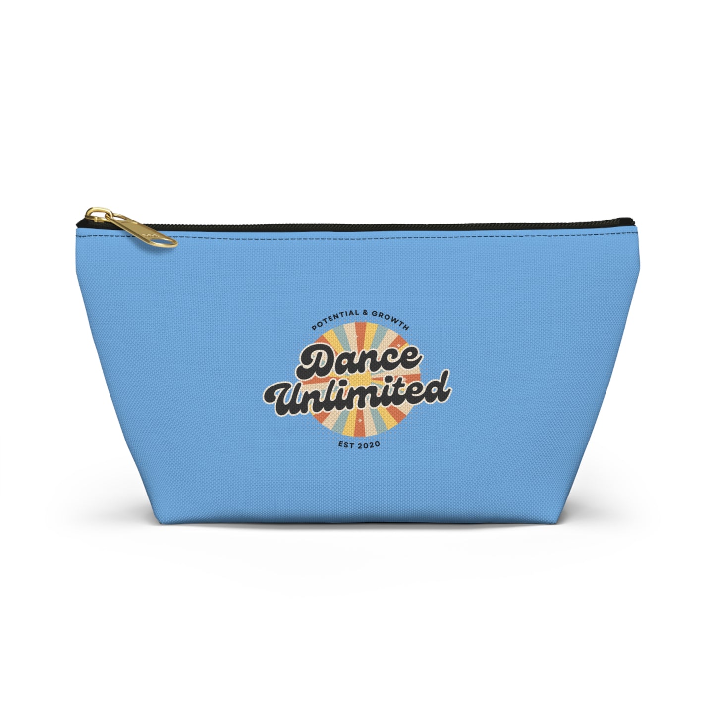 "Dance Unlimited - Potential & Growth" Makeup Bag – Retro Dance Graphic – Inspirational Dance-Themed Zipper Pouch for Cosmetics, Accessories & Gifts