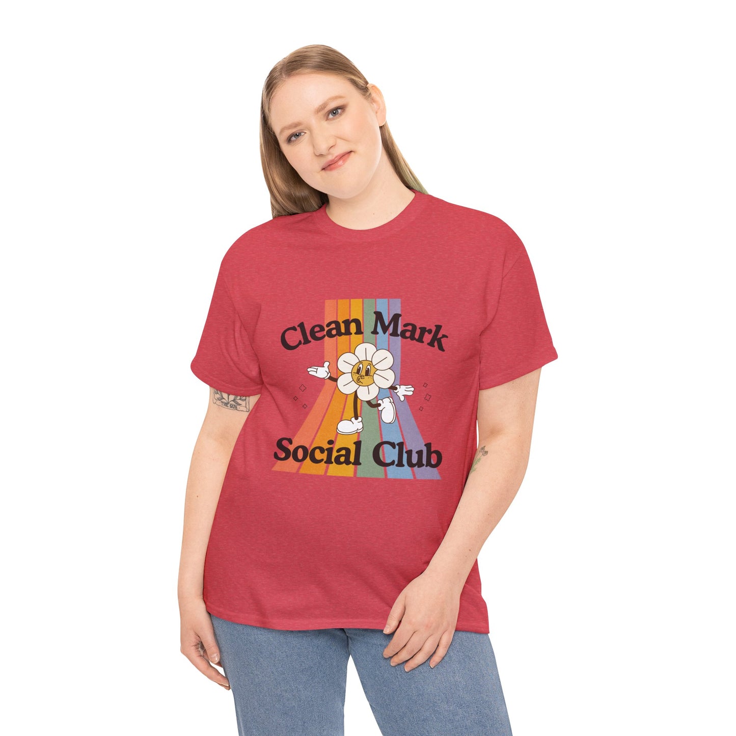 “Clean Mark Social Club” Unisex Heavy Cotton T-Shirt – Streetwear-Inspired Dance Graphic Tee for Adults & Kids