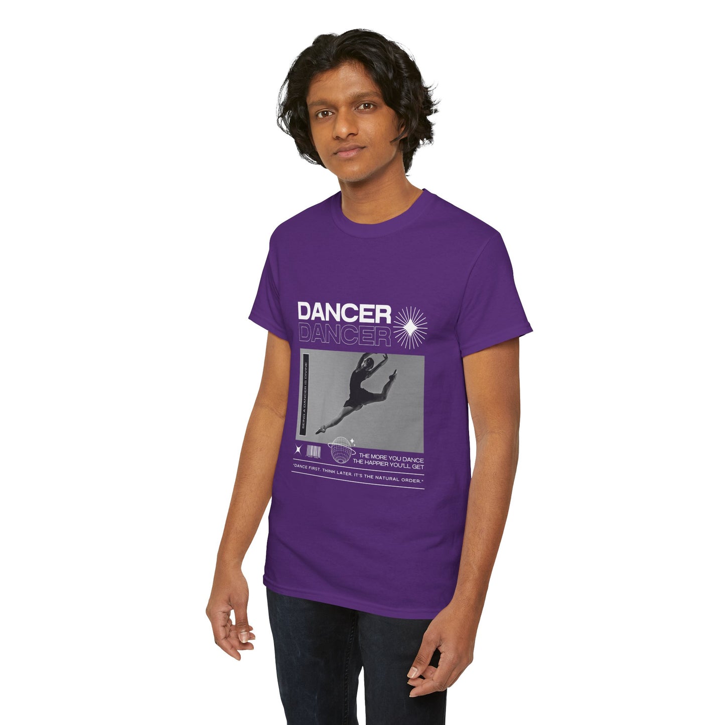 “Dancer” Mottos Streetwear Tee – Unisex Heavy Cotton Dance T-Shirt with Bold Graphic