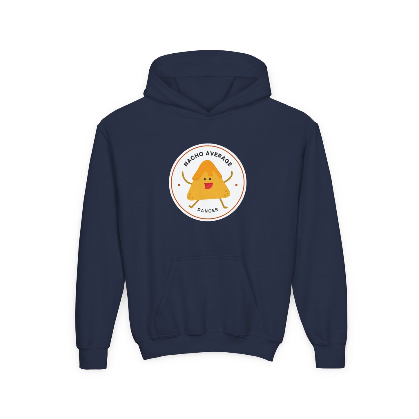 "Nacho Average Dancer" Youth Hooded Sweatshirt – Funny Dance Pun Nacho Graphic Hoodie for Kids and Teens