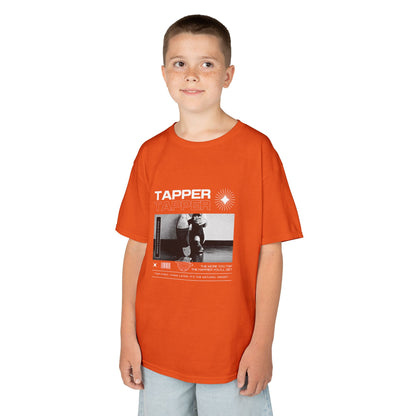 “Tapper” Youth Short Sleeve Tee – Streetwear-Inspired Tap Dance T-Shirt with Tap Shoes Graphic