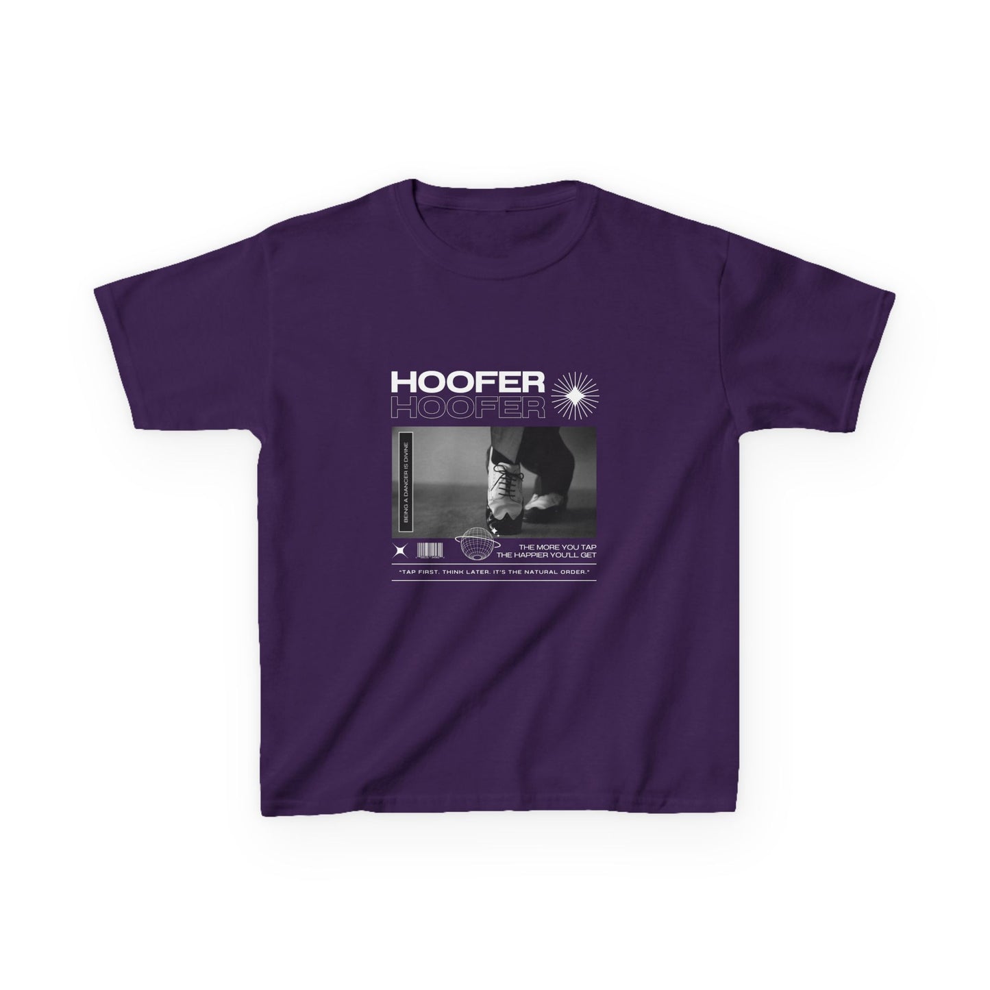 "Hoofer" Youth Short Sleeve Tee – Streetwear Tap Dance Shoes Graphic Kids T-Shirt