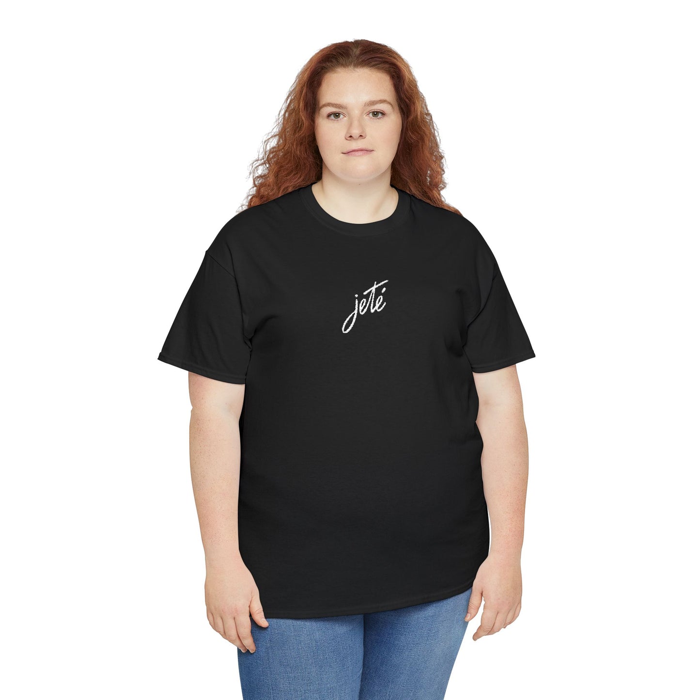 “Jeté” Official Embroidered Logo -Classic Dance Tee for Ballet & Dance Enthusiasts | Unisex Heavy Cotton™ T-Shirt