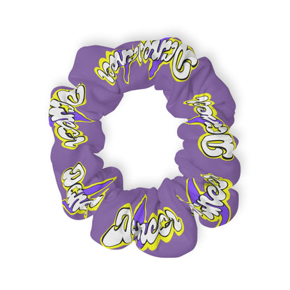 “Dancer” Scrunchie – Superhero-Inspired Dance Hair Accessory with Bold Graphic for Performers