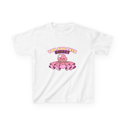 "You Are Tutu Sweet" Youth Short Sleeve Tee – Kawaii Cupcake in Tutu Graphic Dance Shirt for Kids and Ballet Lovers