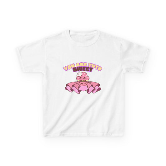 "You Are Tutu Sweet" Youth Short Sleeve Tee – Kawaii Cupcake in Tutu Graphic Dance Shirt for Kids and Ballet Lovers