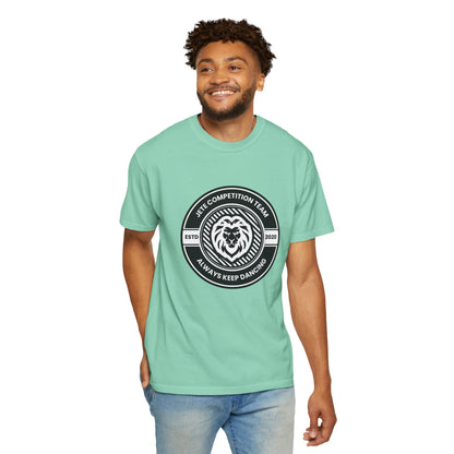 "Jeté Competition Team,  Always Keep Dancing" Unisex Garment-Dyed T-Shirt – Collegiate-Style Dance Graphic Tee – Shirt for Dancers & Teams