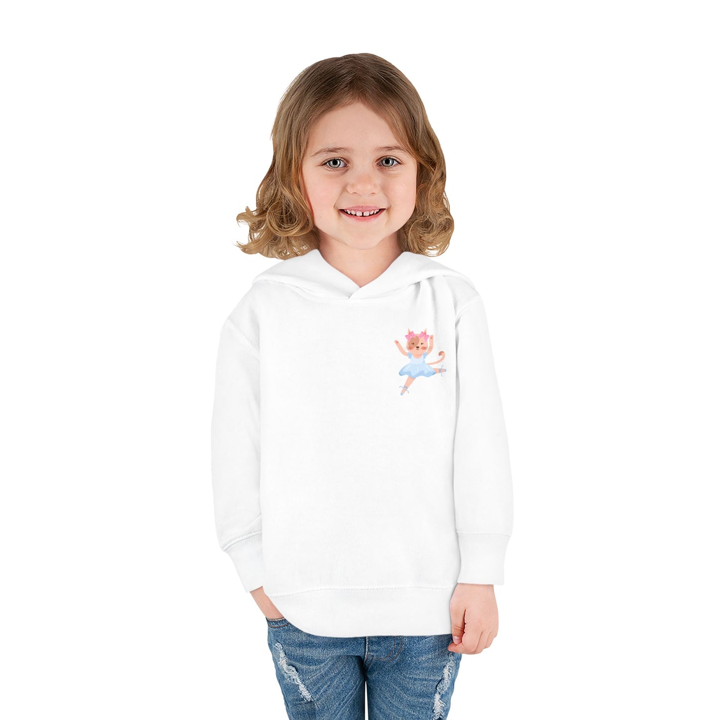 “Every Meow & Then I Dance” Adorable Dancing Cat Graphic | Cute Cat Dance Hoodie for Toddlers & Little Ballet Lovers - Toddler Pullover Hoodie