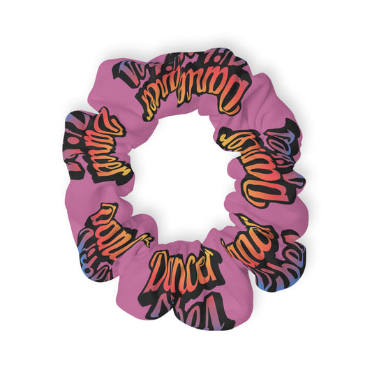 “Dancer Vibes” Scrunchie – Colorful Text Dance Hair Accessory for Performers and Dance Lovers