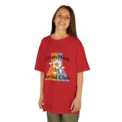 “Clean Mark Social Club” Kids Heavy Cotton™ Tee – Streetwear-Inspired Dance Graphic Tee for Kids