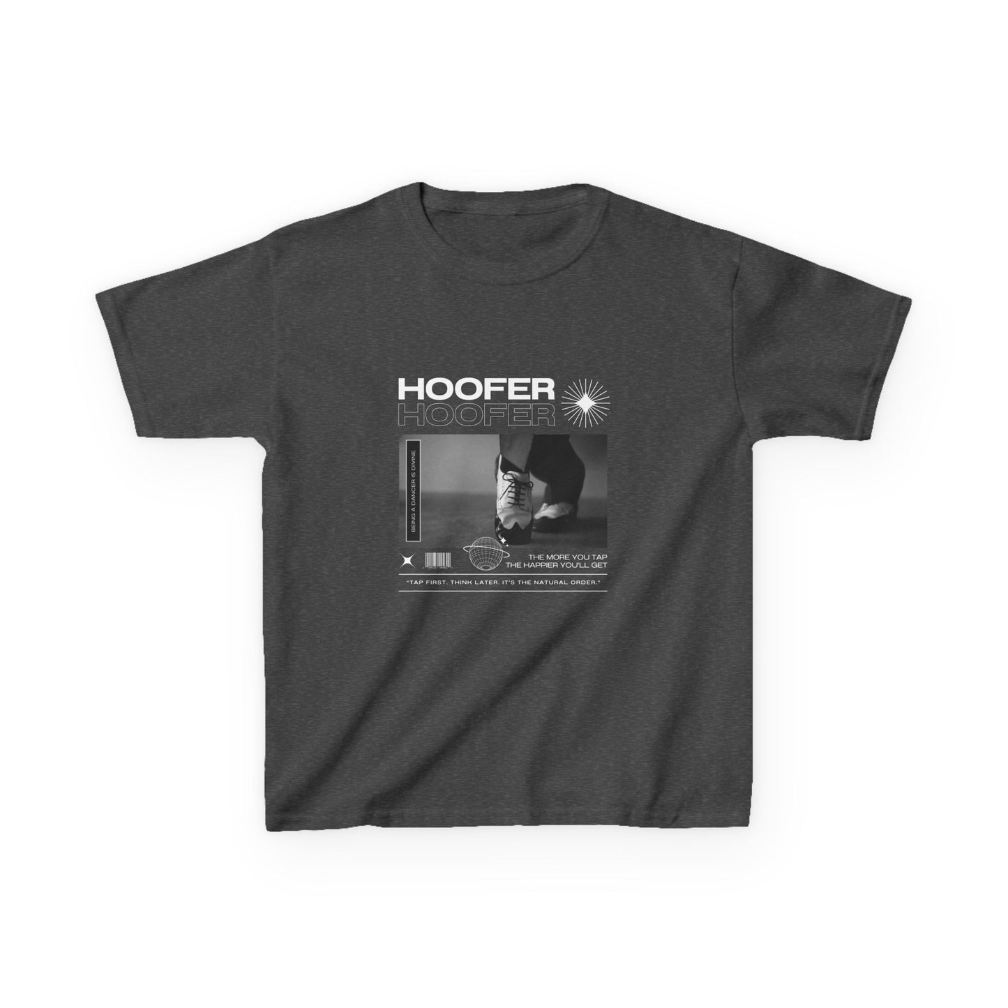 "Hoofer" Youth Short Sleeve Tee – Streetwear Tap Dance Shoes Graphic Kids T-Shirt