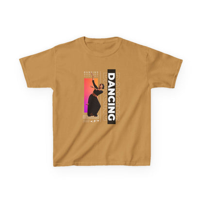 “Dancing” Youth Short Sleeve T-Shirt – Streetwear-Inspired Female Dancer Design – Trendy Kids Dance Graphic Tee