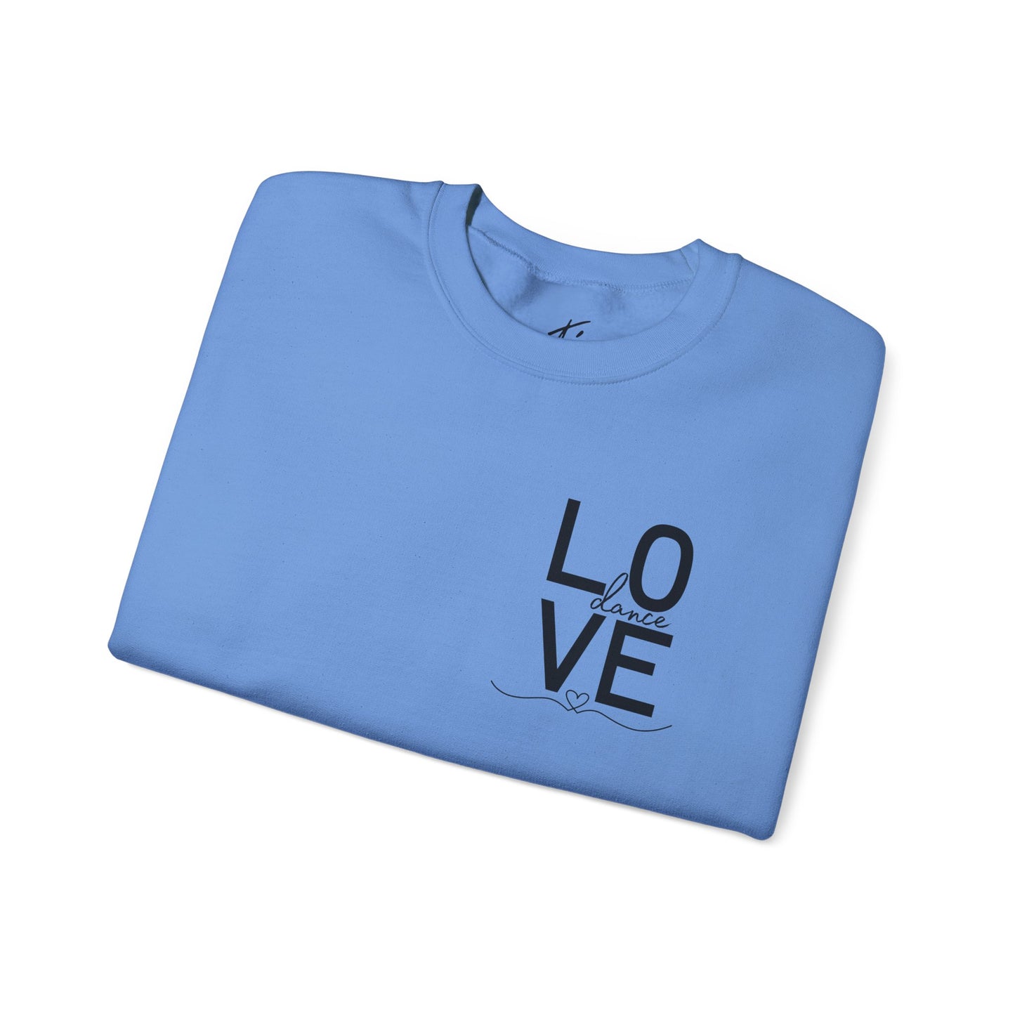 "LOVE Dance" Unisex Crewneck Sweatshirt – Script Letter Graphic Dance Lover Pullover