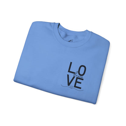 "LOVE Dance" Unisex Crewneck Sweatshirt – Script Letter Graphic Dance Lover Pullover