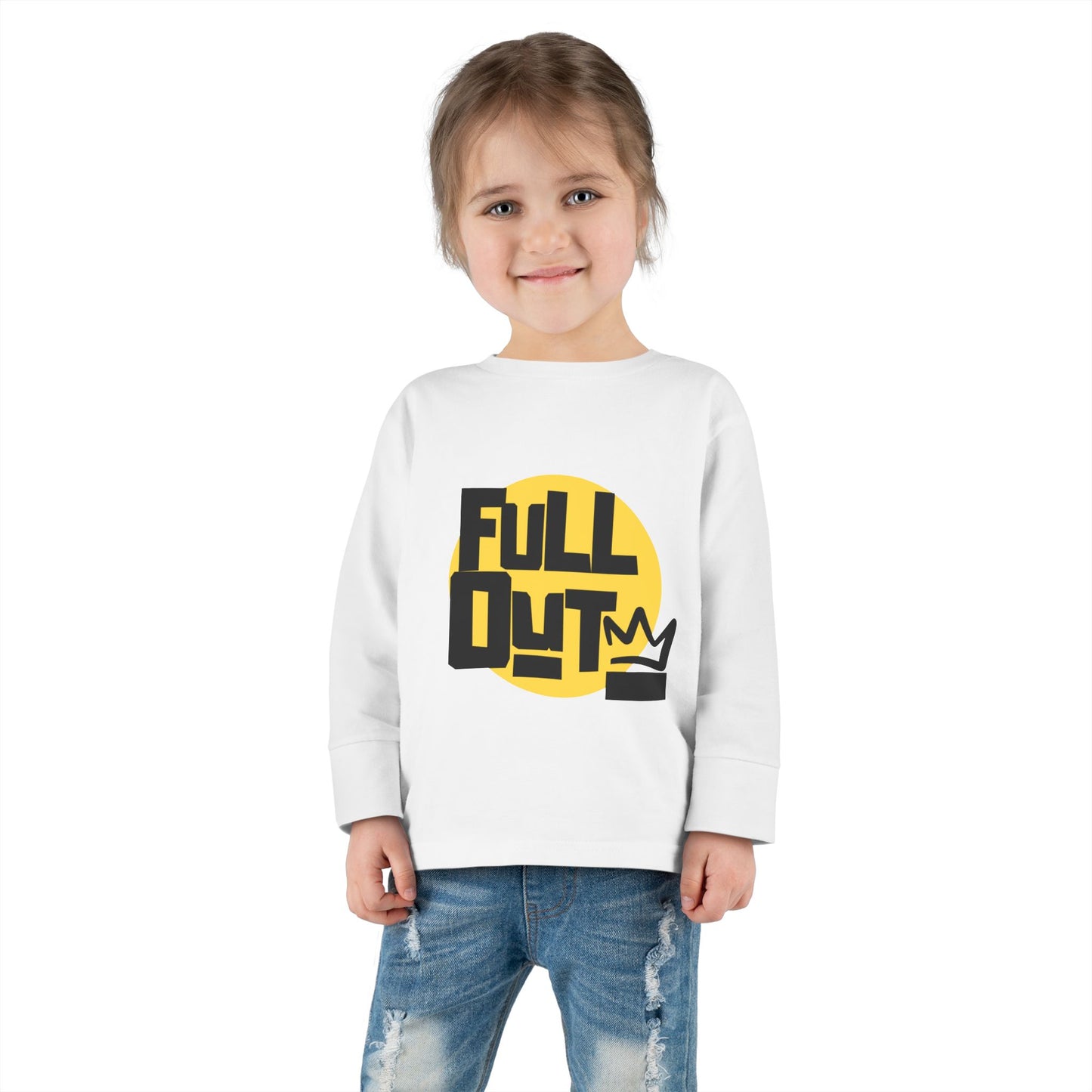 "Full Out" Toddler Dance T-Shirt – Bold Streetwear-Inspired Graphic Long Sleeve Tee for Kids