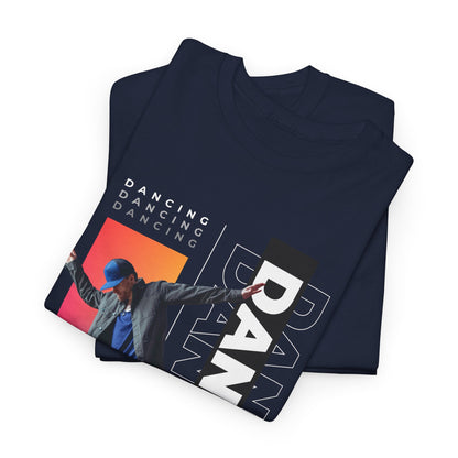 “Dancing” Streetwear-Inspired Male Dancer Unisex Heavy Cotton Tee – Urban Dance Graphic T-Shirt for Performers and Dance Lovers