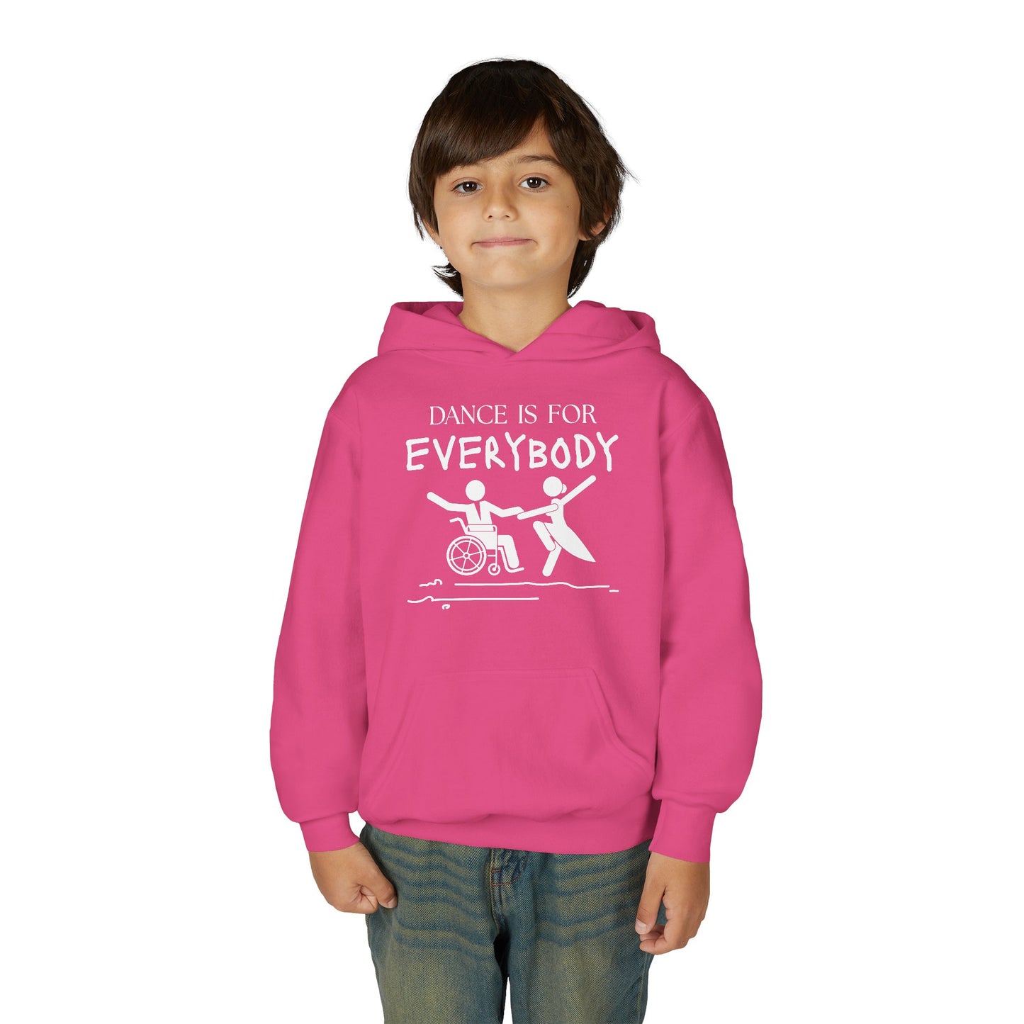 “Dance Is for Everybody” Unisex Youth Hoodie – Inclusive Dance Hoodie for Kids & Teens, Personalized with Name or Studio