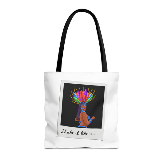 "Shake It Like a..." Canvas Tote Bag – Carnival Samba Dancer Dance-Themed Reusable Shopping Bag