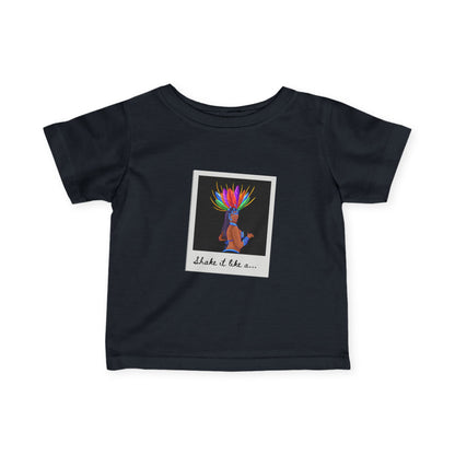 "Shake It Like a..." Carnival Samba Dancer Infant Fine Jersey Tee – Fun Baby Dance T-Shirt with Festival-Inspired Graphic