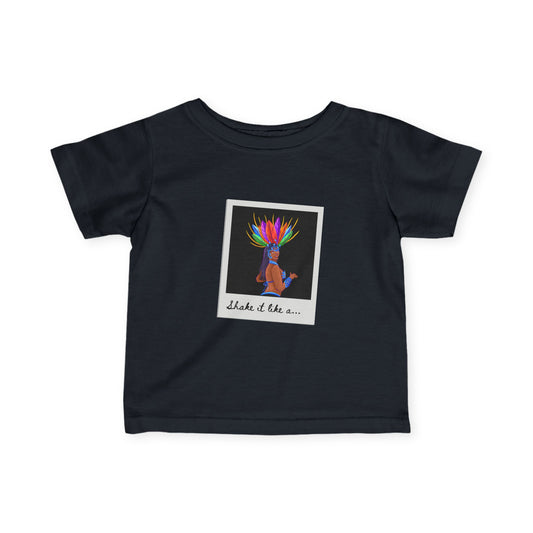 "Shake It Like a..." Carnival Samba Dancer Infant Fine Jersey Tee – Fun Baby Dance T-Shirt with Festival-Inspired Graphic