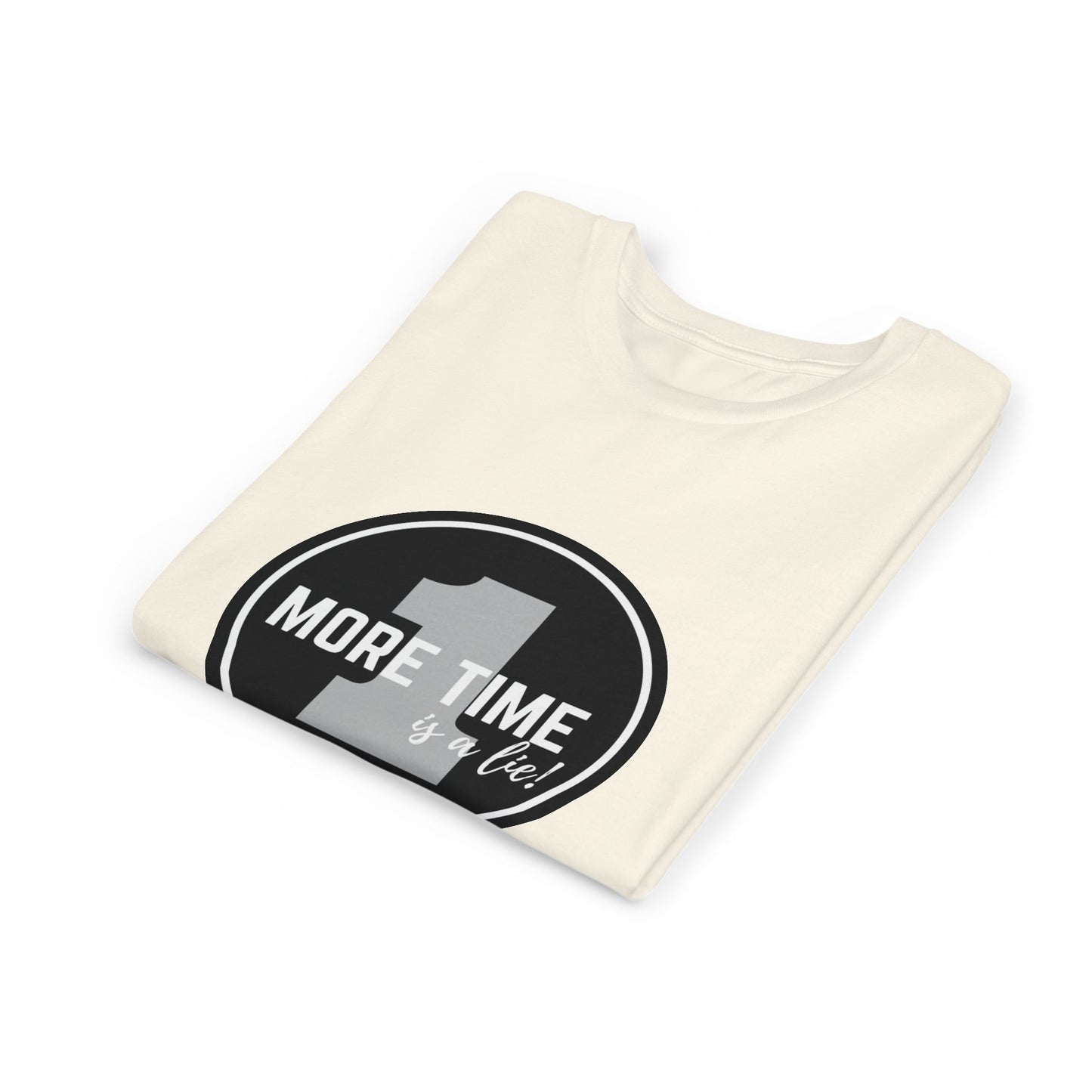 “One More Time is a Lie” Bold Emblem Dancer Graphic T-Shirt for Kids – Funny Dance Rehearsal Shirt - Youth Dance Tee