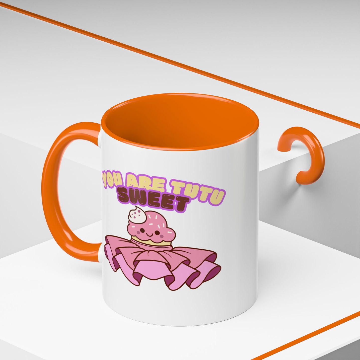 "You Are Tutu Sweet" Accent Coffee Mug – Cute Ballet Pun with Kawaii Ceramic Mug for Dancers and Dance Lovers