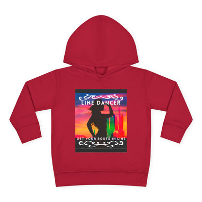 "Line Dancer, Get Your Boots in Line" Streetwear Dance Graphic – Toddler Pullover Hoodie