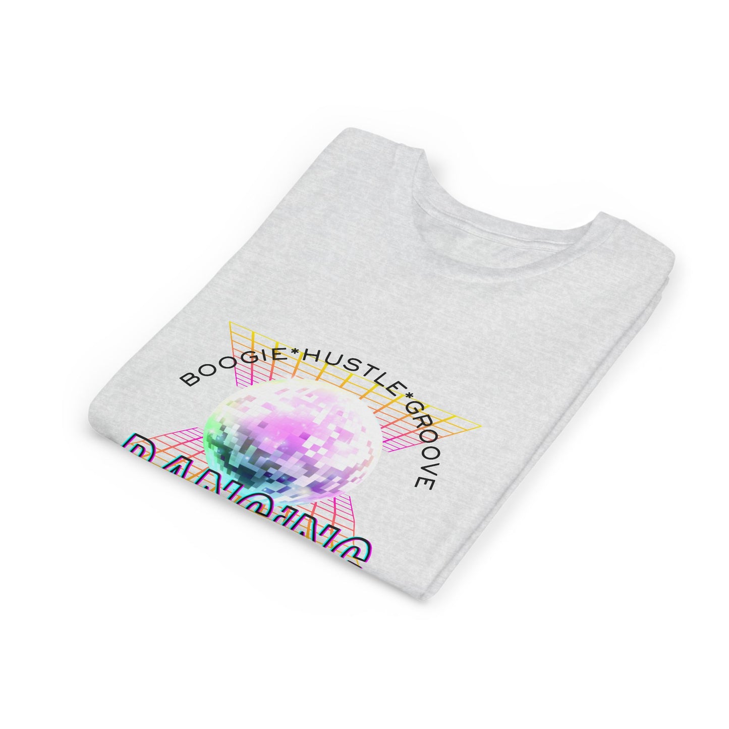 "Boogie, Hustle, Groove - Dancing" Streetwear Dance Graphic – Youth Short Sleeve Tee