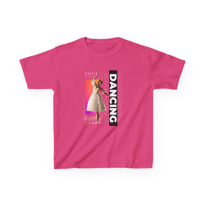 “Dancing” Youth Short Sleeve T-Shirt – Streetwear-Inspired Female Dancer Graphic – Trendy Kids Dance T-Shirt for Girls