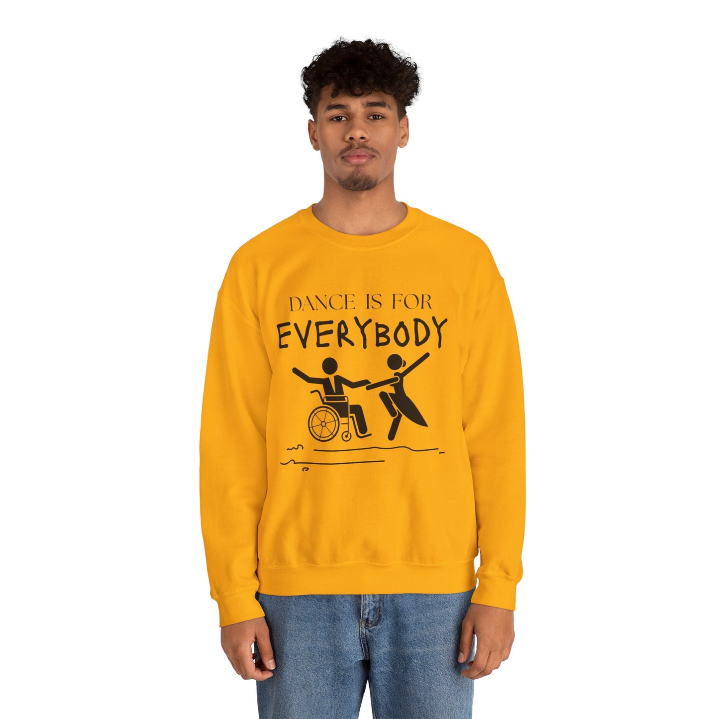 “Dance Is for Everybody” Inclusive Dance Sweatshirt – Unisex Heavy Blend Crewneck with Optional Name or Studio Personalization