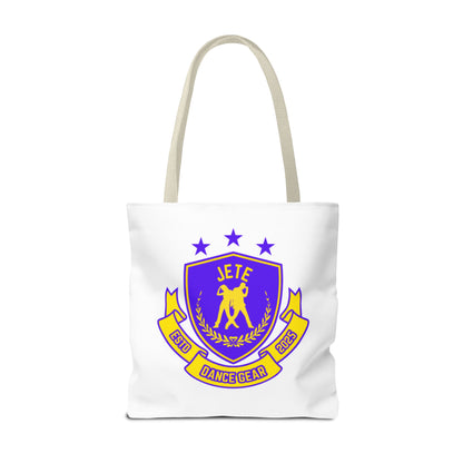 "Jeté Dance Gear Estd 2025" Canvas Tote Bag – Collegiate-Inspired Dancer Tote for Rehearsals, Classes & Everyday Style