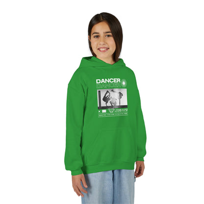 “Dancer” Breakdancer Streetwear Graphic | Unisex Youth Hoodie – Hip-Hop Dance Hoodie for Kids & Young Performers