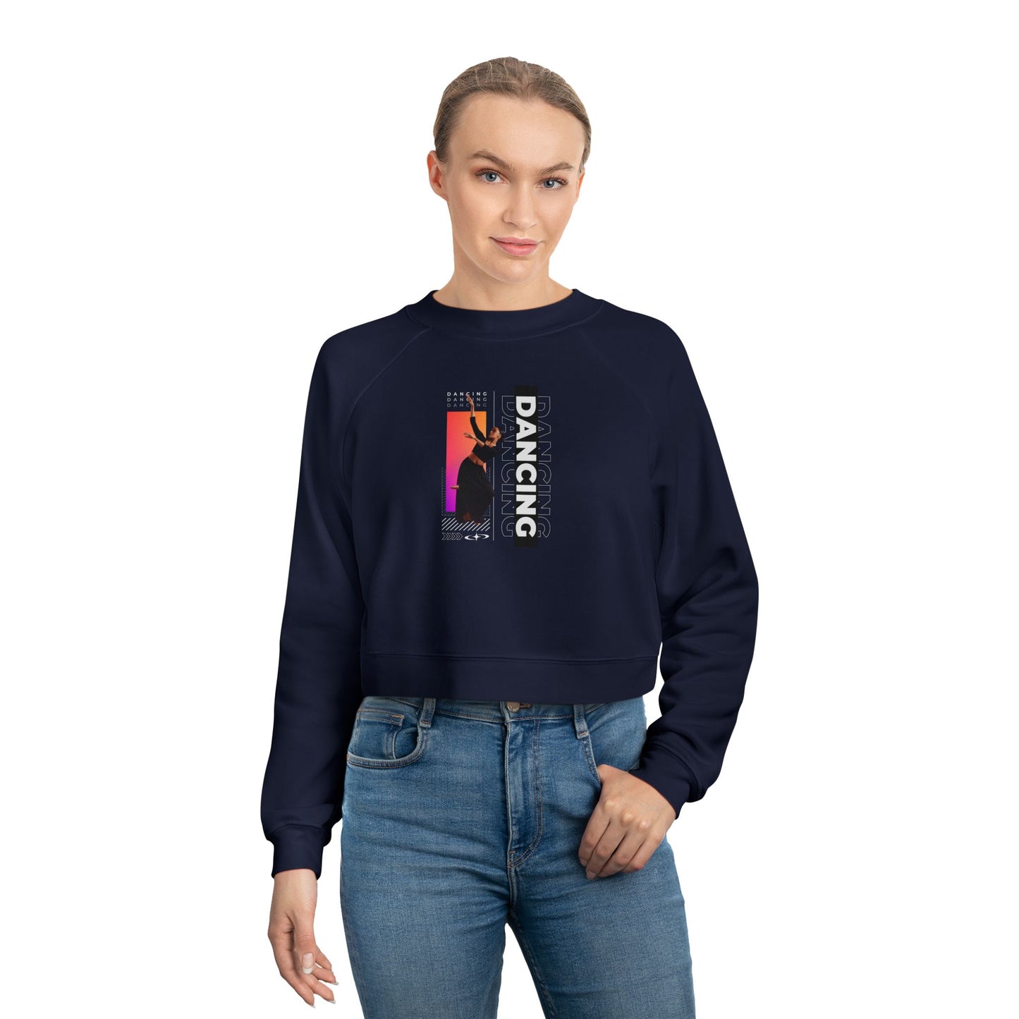 “Dancing” Female Dancer Streetwear Graphic | Ballet & Dance Sweatshirt for Dancers & Enthusiasts - Women’s Cropped Sweatshirt