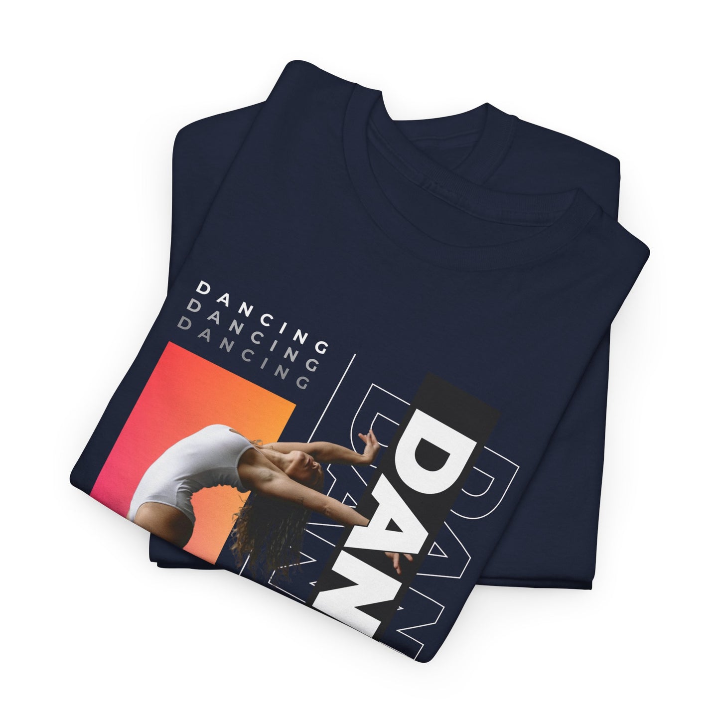“Dancing” Streetwear-Inspired Female Dancer Unisex Heavy Cotton Tee – Urban Dance Graphic T-Shirt for Performers and Dance Lovers