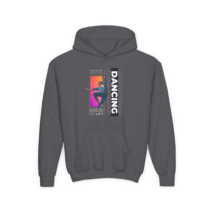 “Dancing” Male Dancer Streetwear Graphic | Unisex Youth Hoodie – Dance Hoodie for Kids & Young Performers