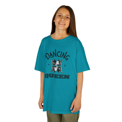 “Dancing Queen" Kids Heavy Cotton™ Tee with Crown Graphic – Dance-Inspired Graphic Tee for Adults & Kids