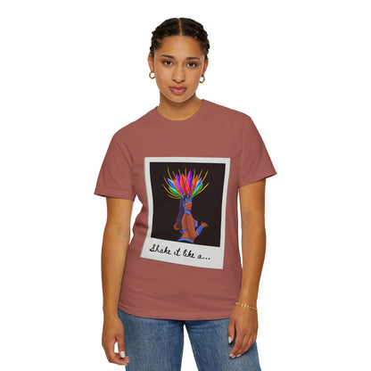 "Shake It Like a Samba Star" Unisex Garment-Dyed Dance T-Shirt – Bold Carnival-Inspired Graphic Tee for Dancers