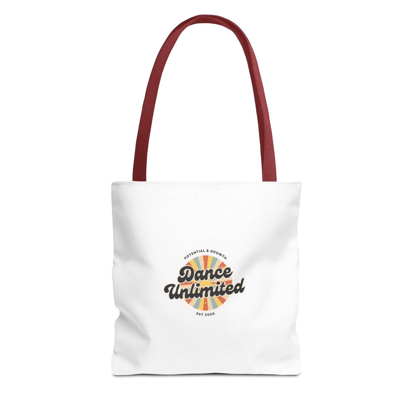 "Dance Unlimited, Potential & Growth" Canvas Tote Bag – Retro Graphic Dance Bag | Stylish Reusable Dance Tote for Dancers & Dance Moms