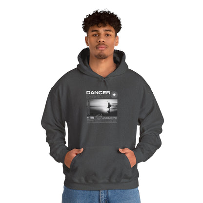 “Dancer” Arabesque on the Beach Graphic | Streetwear-Inspired Dance Hoodie for Ballet & Beach Lovers - Unisex Heavy Blend™ Hoodie