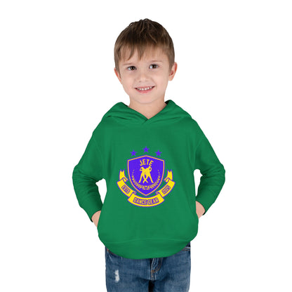 "Jeté Dance Gear" Toddler Pullover Fleece Hoodie – Collegiate-Inspired Dancer Graphic Sweatshirt for Kids