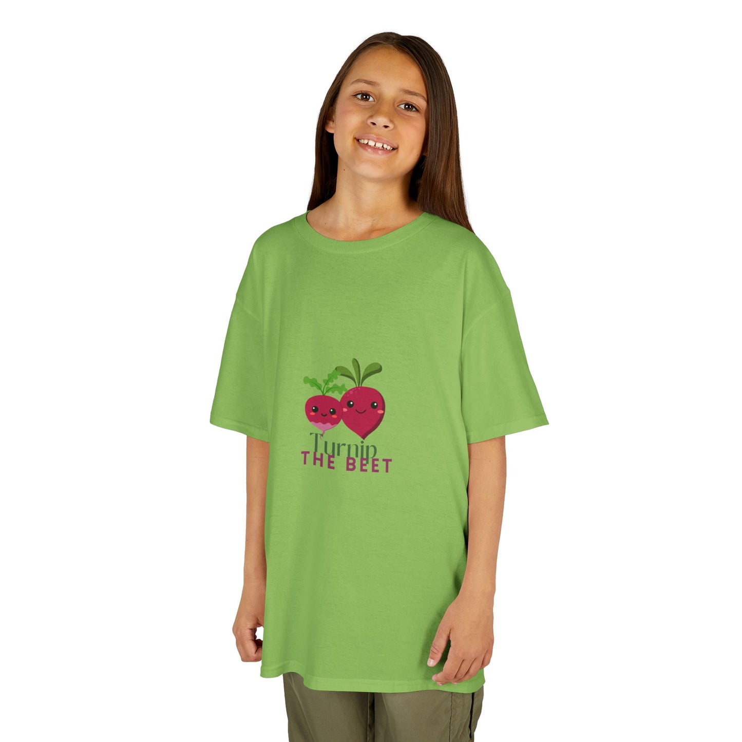 "Turnip the Beet" Youth Short Sleeve Tee – Cute Veggie Graphic Dance Pun Shirt for Kids