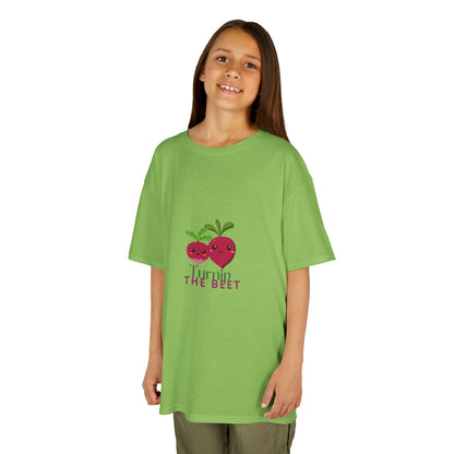 "Turnip the Beet" Youth Short Sleeve Tee – Cute Veggie Graphic Dance Pun Shirt for Kids