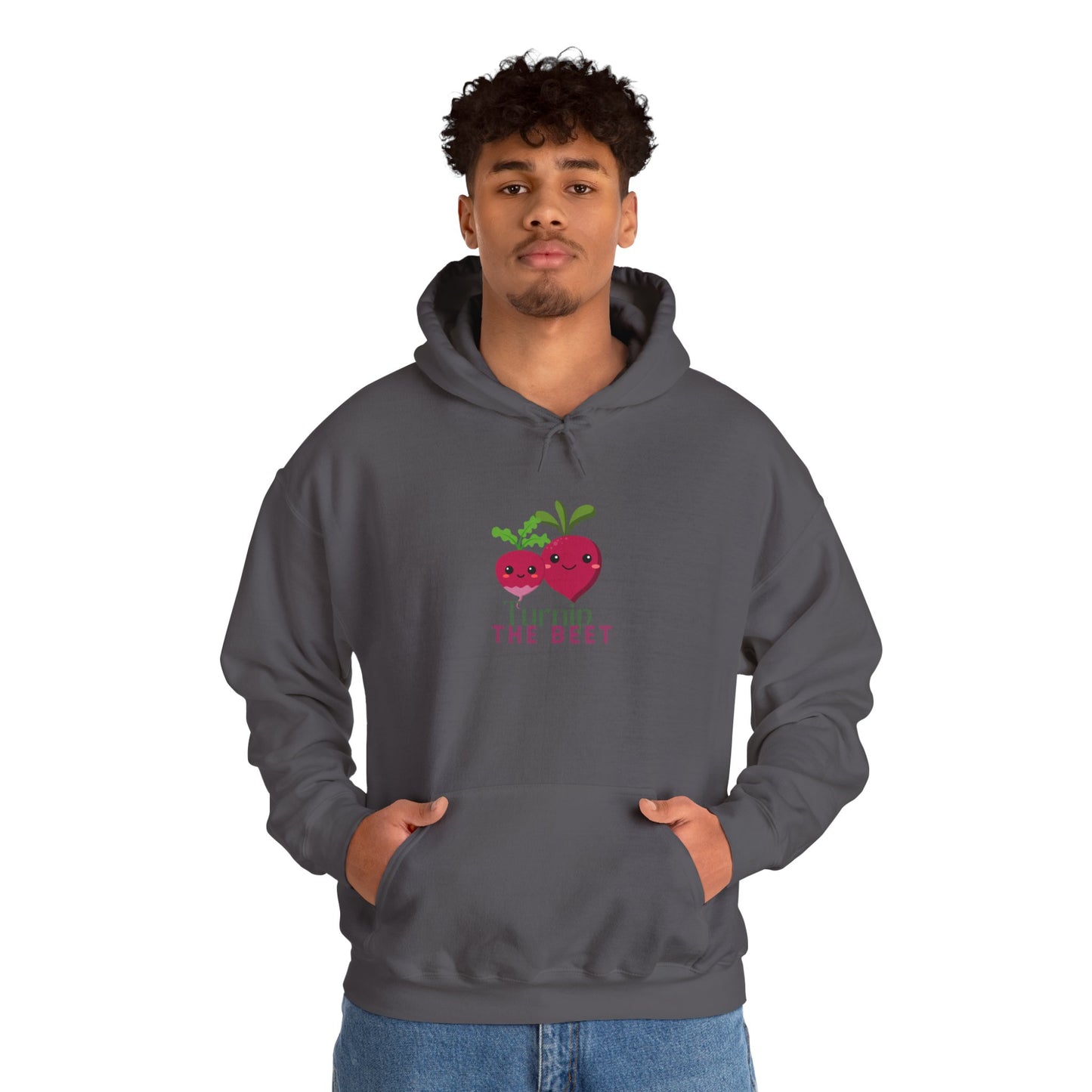 "Turnip the Beet" Unisex Hooded Sweatshirt – Funny Dance Pun Hoodie with Cute Veggie Graphic | Cozy Gift for Dancers & Foodie Fans