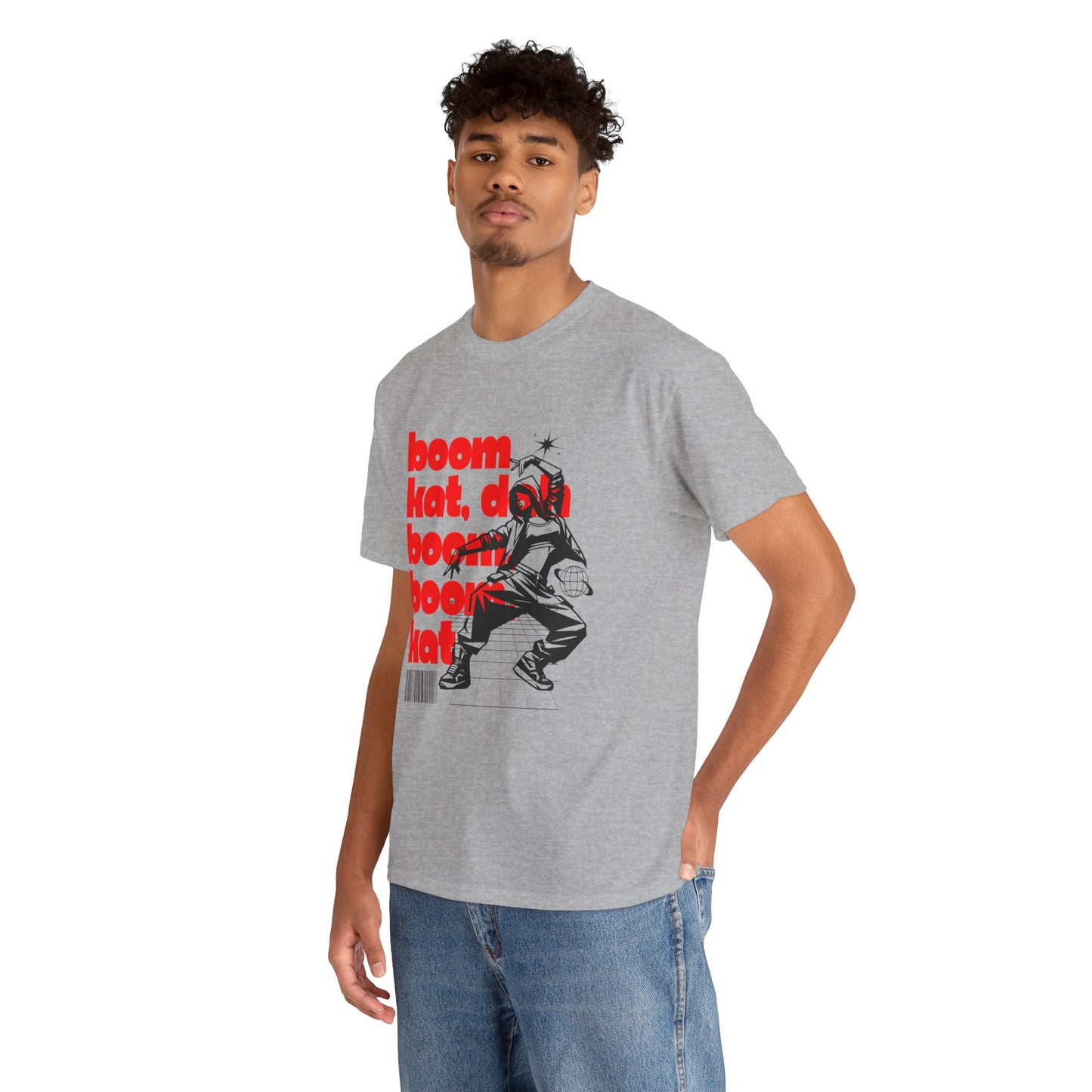 "Boom Kat, Dah, Boom, Boom, Kat" Streetwear Dance Graphic – Unisex Heavy Cotton Tee