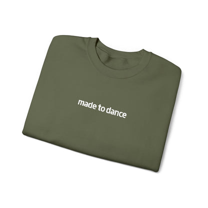 “Made to Dance" Unisex Heavy Blend™ Crewneck Sweatshirt – Embroidered Dance-Inspired Pullover for Adults & Kids