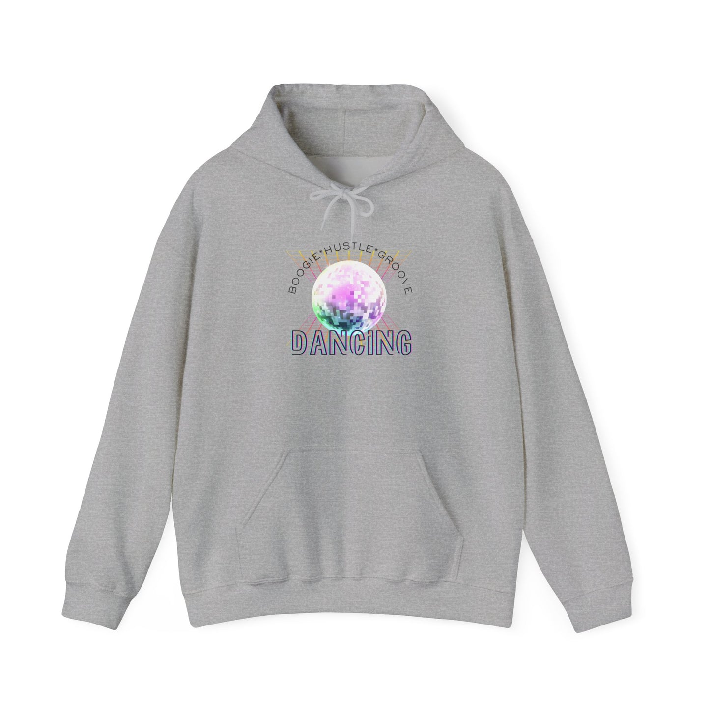 "Boogie, Hustle, Groove - Dancing" Streetwear Dance Graphic – Unisex Heavy Blend™ Hooded Sweatshirt