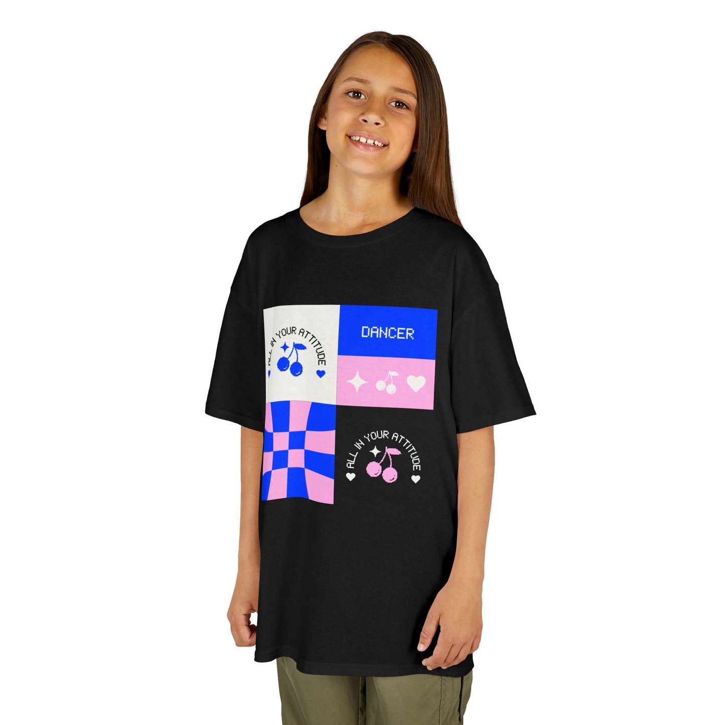 "Dancer - All in Your Attitude" Retro Graphic Tee for Kids - Youth Dance T-Shirt