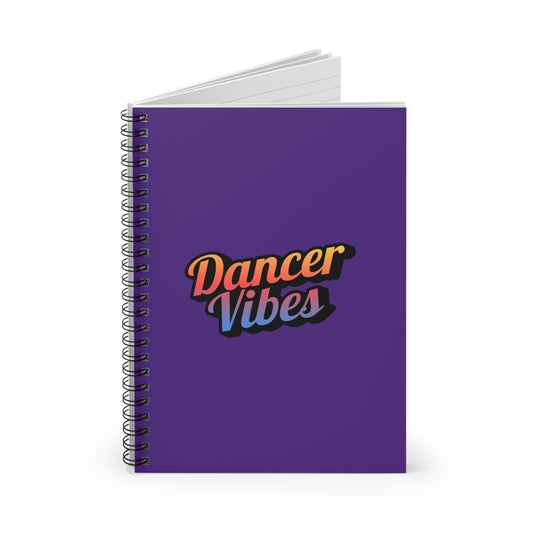 "Dancer Vibes" Spiral Notebook – Colorful Dance-Themed Journal for Dancers, Students & Creative Writers