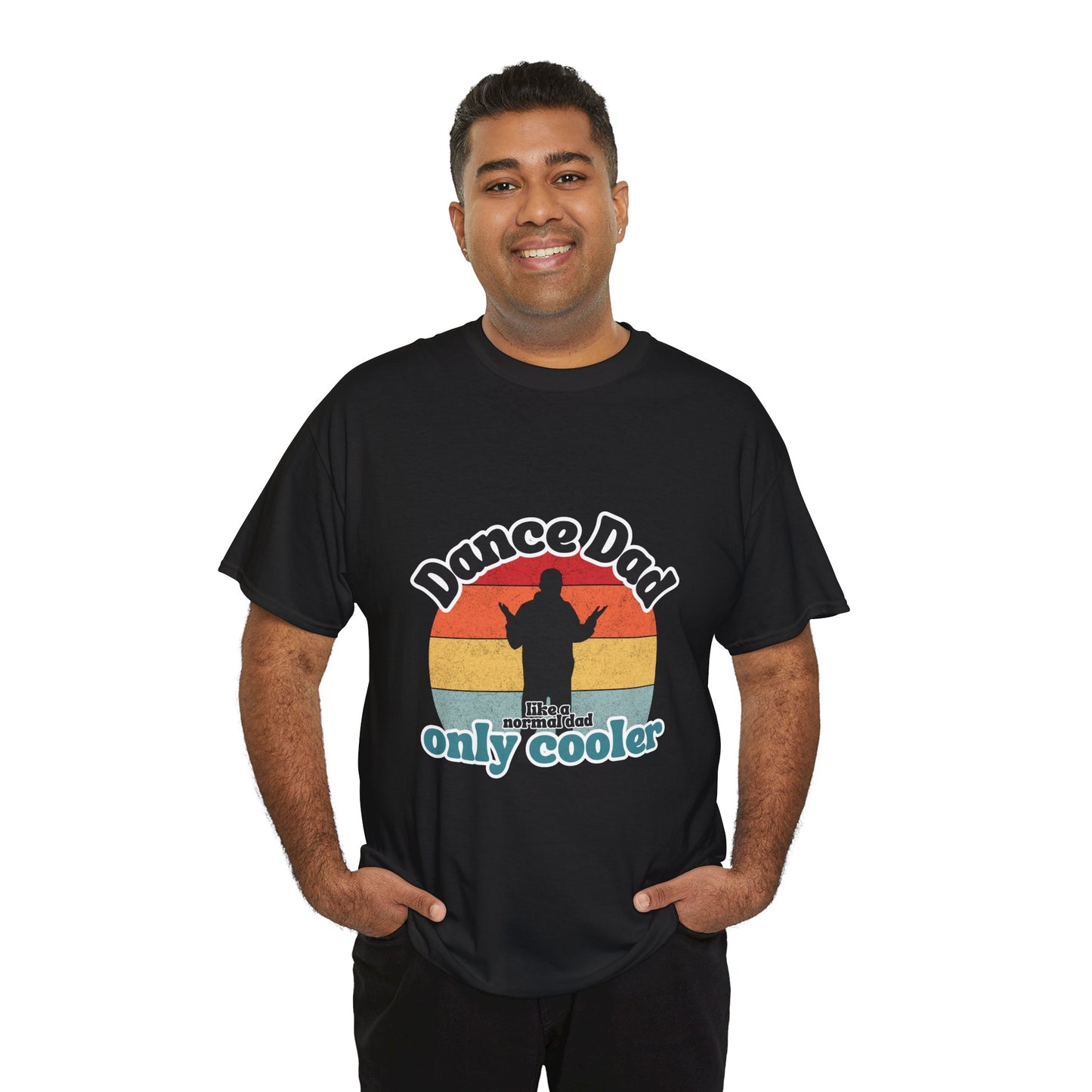 "Dance Dad" Unisex Heavy Cotton Tee – Funny Retro Dance Shirt for Cool Dads