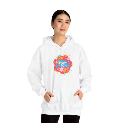 "Dance Mom" Superhero Hoodie – Floral Front Graphic & Fun Back Design | Unisex Hooded Sweatshirt for Proud Dance Parents